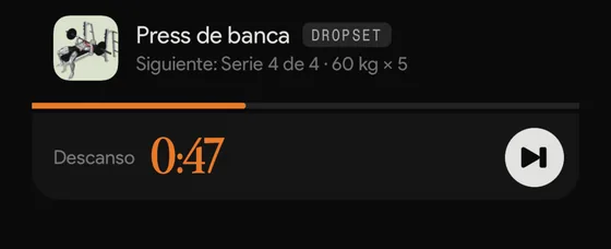 El descanso y la próxima serie en la pantalla bloqueada de un iPhone